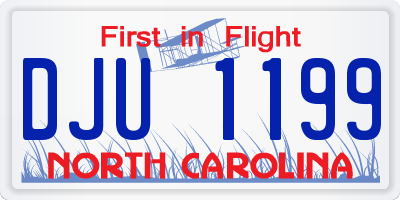 NC license plate DJU1199