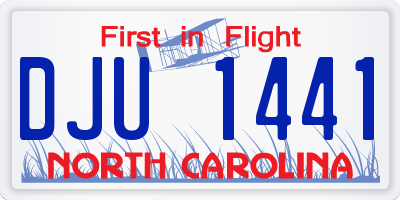 NC license plate DJU1441