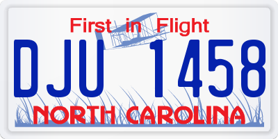 NC license plate DJU1458
