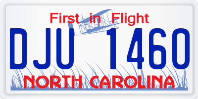 NC license plate DJU1460