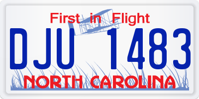 NC license plate DJU1483