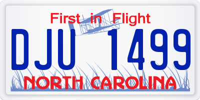 NC license plate DJU1499