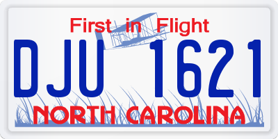NC license plate DJU1621