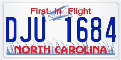 NC license plate DJU1684