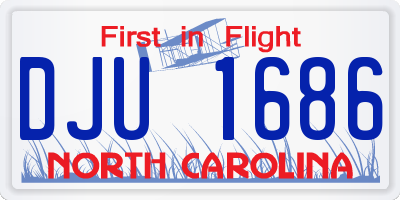 NC license plate DJU1686