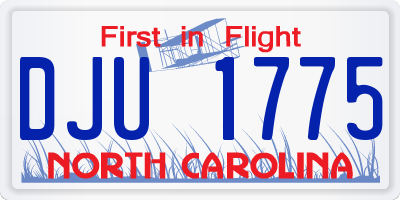 NC license plate DJU1775