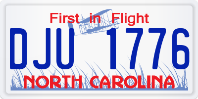 NC license plate DJU1776