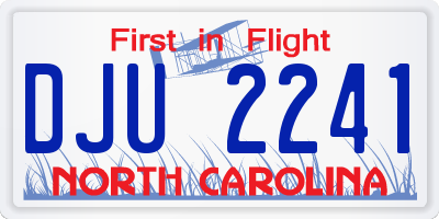 NC license plate DJU2241
