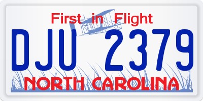 NC license plate DJU2379