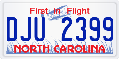 NC license plate DJU2399