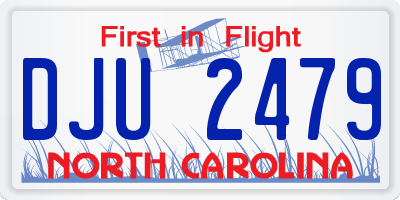 NC license plate DJU2479
