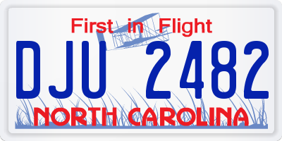 NC license plate DJU2482