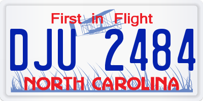NC license plate DJU2484