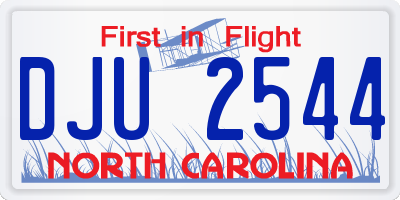 NC license plate DJU2544