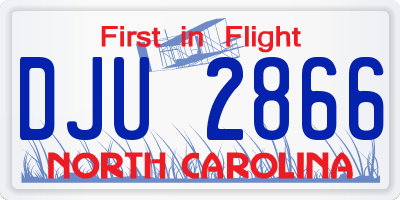 NC license plate DJU2866