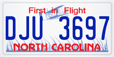 NC license plate DJU3697
