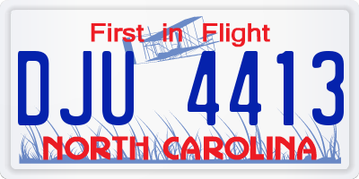 NC license plate DJU4413