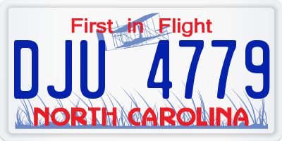 NC license plate DJU4779