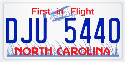 NC license plate DJU5440