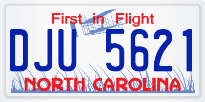 NC license plate DJU5621