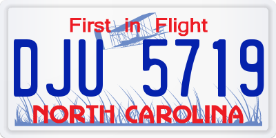 NC license plate DJU5719