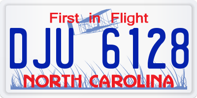 NC license plate DJU6128