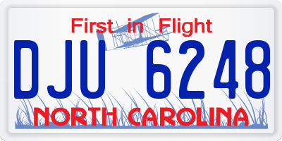 NC license plate DJU6248