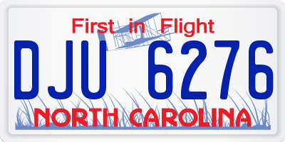 NC license plate DJU6276