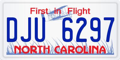 NC license plate DJU6297