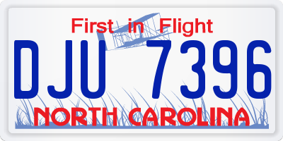 NC license plate DJU7396