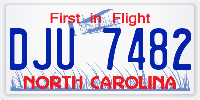 NC license plate DJU7482