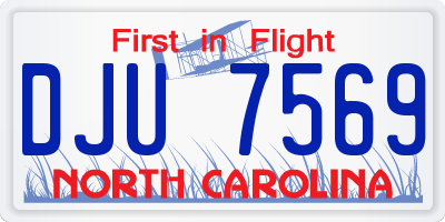 NC license plate DJU7569