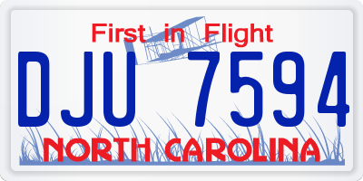 NC license plate DJU7594