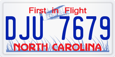 NC license plate DJU7679