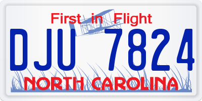 NC license plate DJU7824
