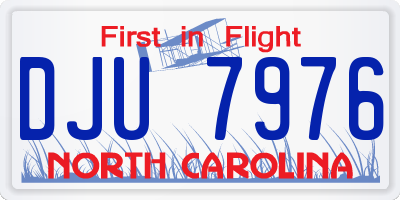 NC license plate DJU7976