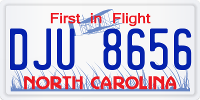 NC license plate DJU8656