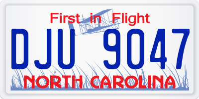 NC license plate DJU9047