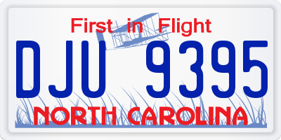 NC license plate DJU9395
