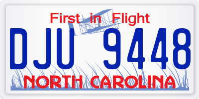 NC license plate DJU9448