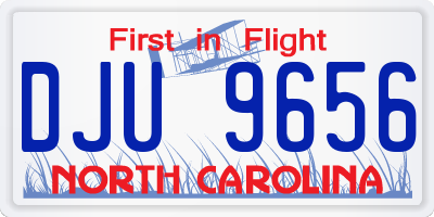 NC license plate DJU9656