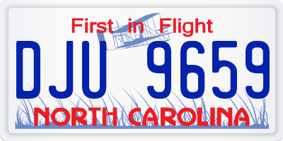 NC license plate DJU9659