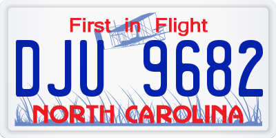 NC license plate DJU9682