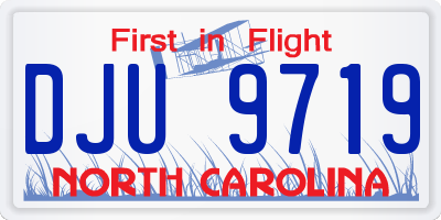 NC license plate DJU9719