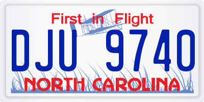 NC license plate DJU9740