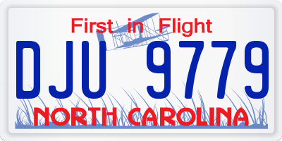 NC license plate DJU9779