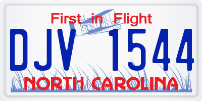 NC license plate DJV1544
