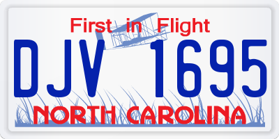 NC license plate DJV1695