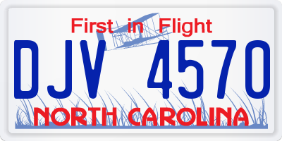 NC license plate DJV4570