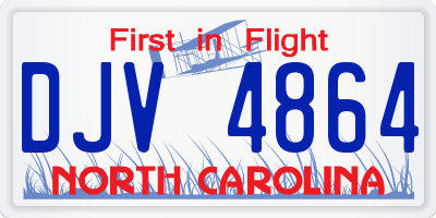 NC license plate DJV4864